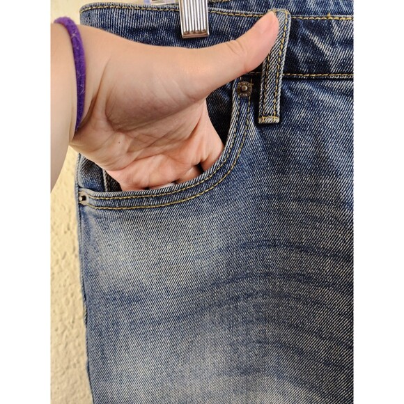 New Mossimo Womens 12 Blue Mid Rise Boyfriend Fit Super Stretch Jeans - Picture 2 of 7